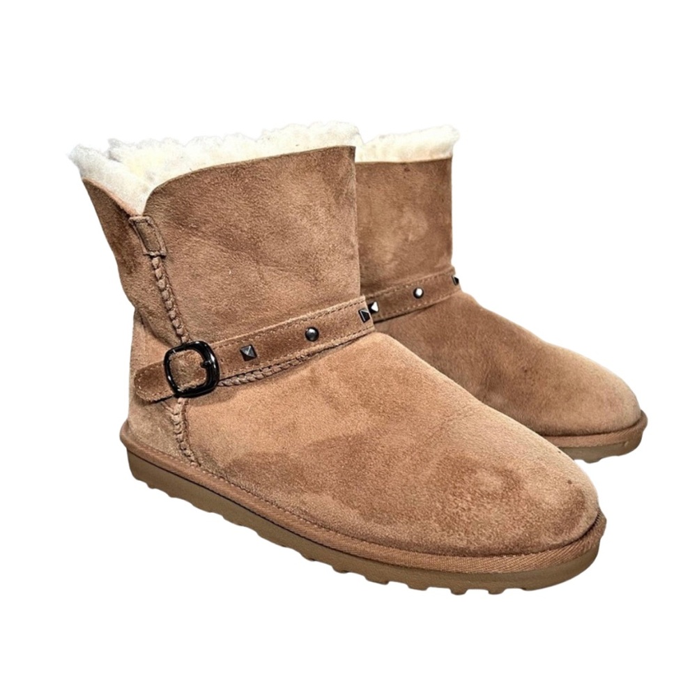 Brown suede Shorty Shearling Boots size 4